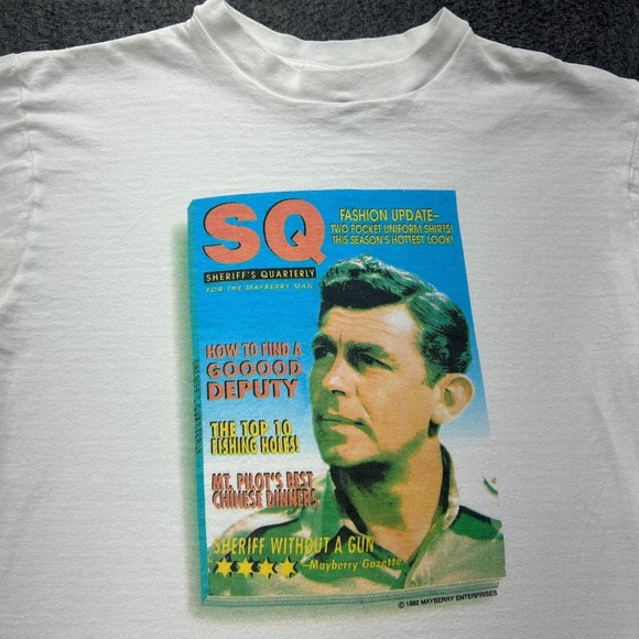 The Unbranded Brand Other - Andy Griffith Shirt Vintage 1992 Large Sheriff Quarterly Mayberry Single‎ Stitch